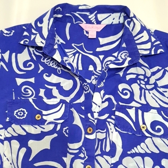Lilly Pulitzer Captiva Tunic Button Down Shirt - Picture 6 of 10